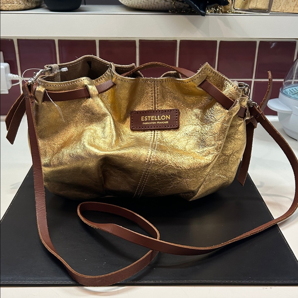 Gold Shoulder Bag for Women